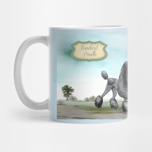 Black Standard Poodle. Mug